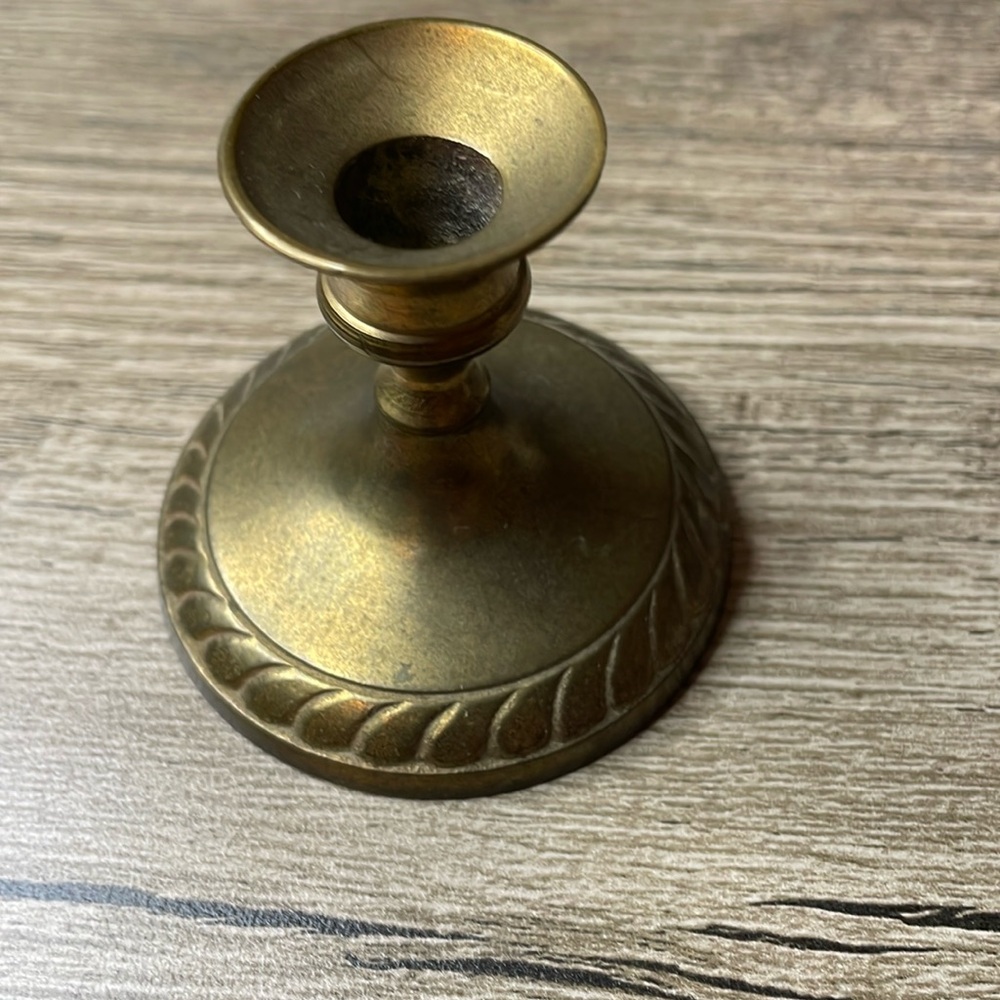 Mini Brass Candlestick Holder